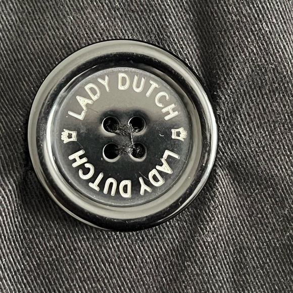 LADY DUTCH black trench coat size small - Picture 9 of 10